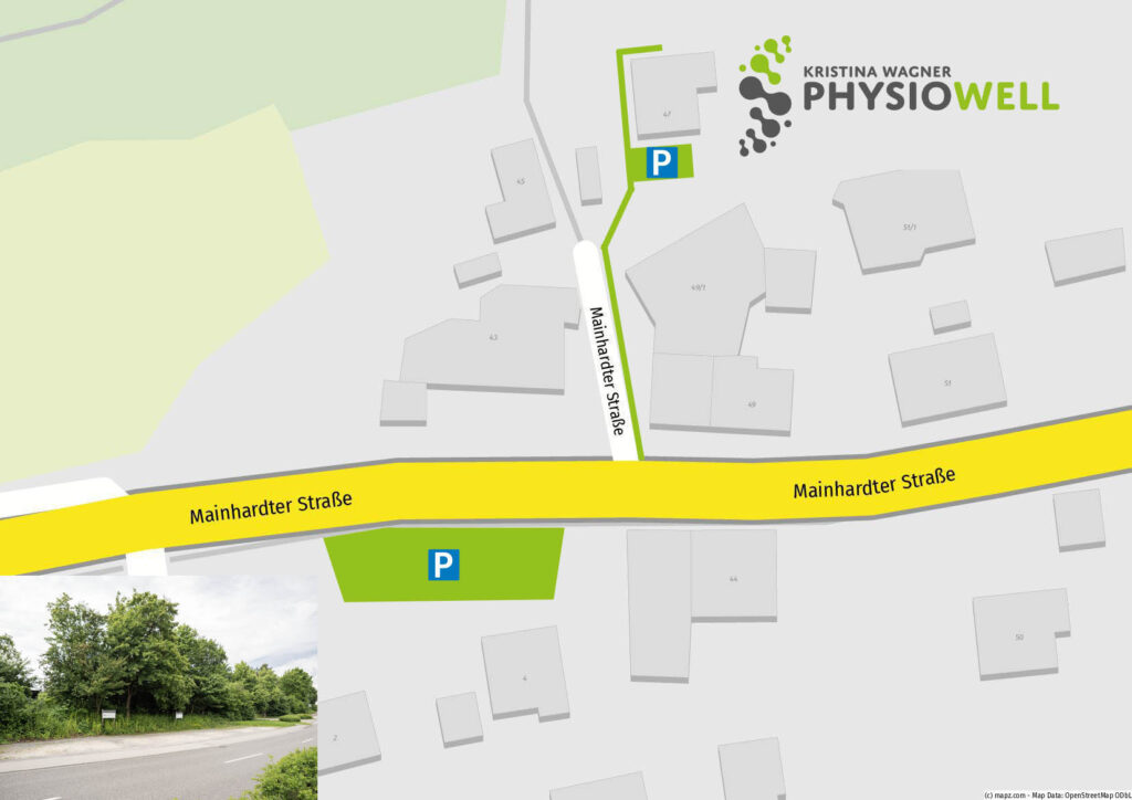 Parkplatz für die Kunden der Physiothearapie PhysioWell Wagner in Löwenstein-Hirrweiler